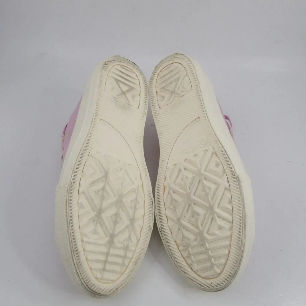 Converse Girls US 13 Chuck Taylor All Star Ox Frilly Thrills Pink Foam Suede